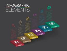 intensificar el concepto de éxito empresarial. agita el vector de infografía