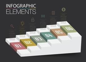 intensificar el concepto de éxito empresarial. agita el vector de infografía