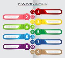 timeline, modern text box template, infographics banner vector