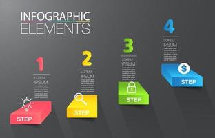 intensificar el concepto de éxito empresarial. agita el vector de infografía