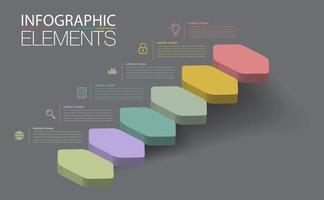 intensificar el concepto de éxito empresarial. agita el vector de infografía