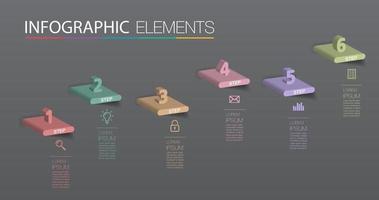 intensificar el concepto de éxito empresarial. agita el vector de infografía