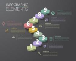 intensificar el concepto de éxito empresarial. agita el vector de infografía