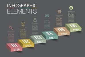 intensificar el concepto de éxito empresarial. agita el vector de infografía