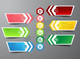 modern timeline text box template, infographics banner vector