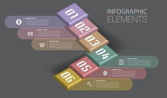 intensificar el concepto de éxito empresarial. vector de infografía de escalera