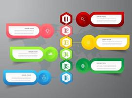 modern timeline text box template, infographics banner vector