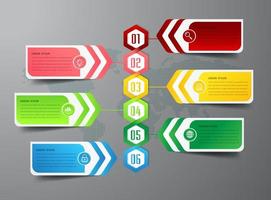 modern timeline text box template, infographics banner vector