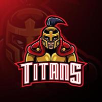 Titans warrior mascot logo design vector
