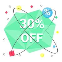 Sale geometric banner flat style design vector illustration