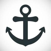 Anchor flat style design icon sign vector illustration.