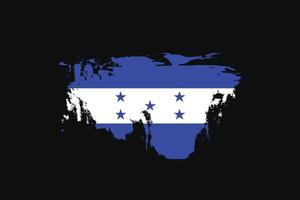 Grunge Style Flag of the Honduras. Vector illustration.