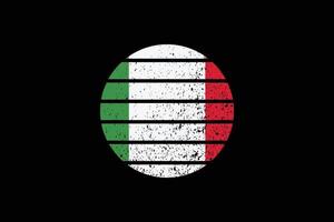bandera de estilo grunge de la italia. ilustración vectorial. vector