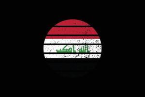 Grunge Style Flag of the Iraq. Vector illustration.