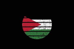 Grunge Style Flag of the Jordan. Vector illustration.