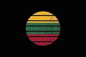 Grunge Style Flag of the Lithuania. Vector illustration.