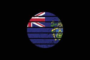 Grunge Style Flag of the Pitcairn Islands. Vector illustration.