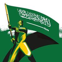 Saudi national day illustration background vector