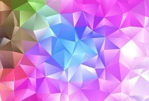 Light Multicolor, Rainbow vector shining triangular background.