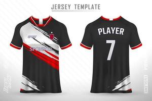 Soccer jersey and t-shirt mockup vector design template