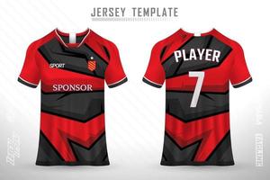 Soccer jersey and t-shirt mockup vector design template