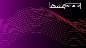 Abstract Background With Line and Gradient wire frame wave vector