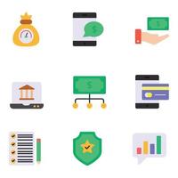 Business and Finance Flat Icons Sets vector