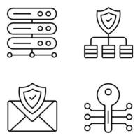 GDPR Thin Line icons Sets vector