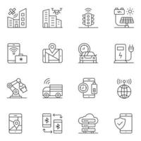 Smart City Thin Line icons