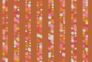 Light Pink, Yellow vector background with xmas snowflakes.