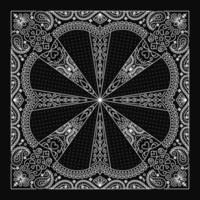 Bandana Paisley Ornament Design with abstract skulls ornament vector