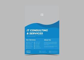 IT service and management flyer template idea sample. vector