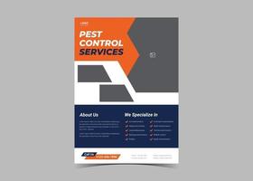 Pest control flyer design template. vector