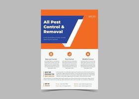 Pest control flyer design template. vector