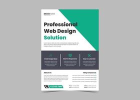 Web design service flyer template idea concept. vector