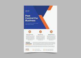 Pest control flyer design template. vector