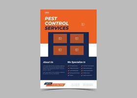 Pest control flyer design template. vector