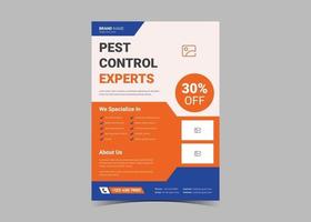 Pest control flyer design template. vector