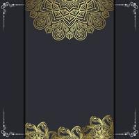 Luxury gold mandala ornate background for wedding invitation vector