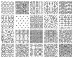 Set of elegant geometric and floral seamless patterns. old Victorian vector