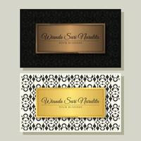 Luxury white and black business card vector