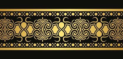 Golden ornamental border design template vector