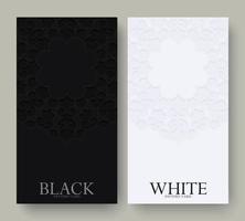 Luxury white and black business card vector