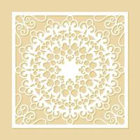 seamless die cut decorative pattern template vector