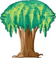 árbol enorme de fantasía sobre fondo blanco vector