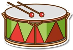 pegatina tambor instrumento musical vector