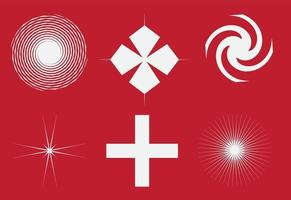 Red and white hypnotic background. vector