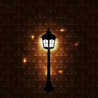 Vintage background with lantern vector illustration