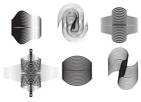 Black and white hypnotic background. vector