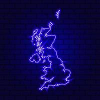 England glowing neon sign on brick wall background photo